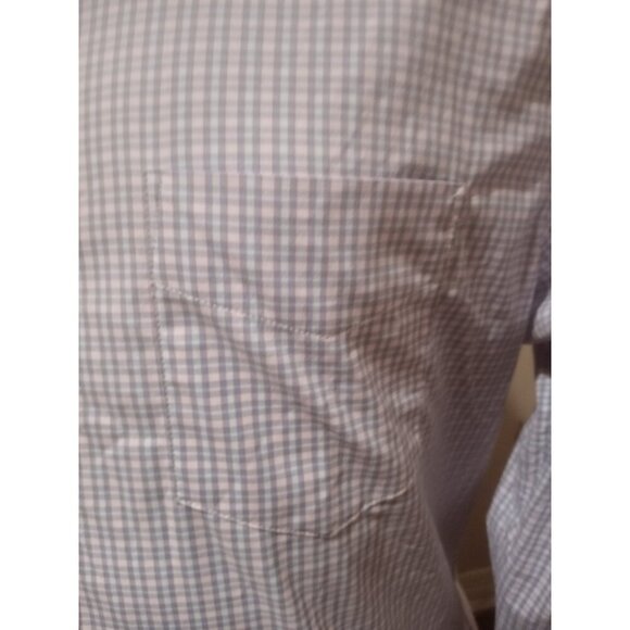 UNTUCKit Men's Shirt Large L Slim Fit Dalton Slim Fit Nylon Elastane Pink Blue - Picture 3 of 11